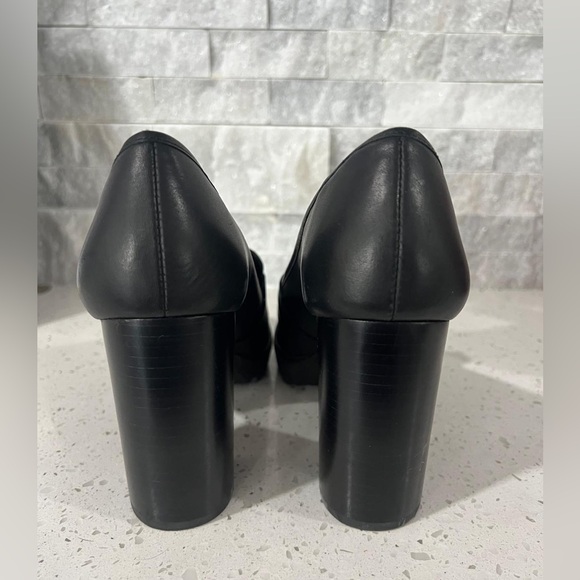 Steve Madden Black Block Heel Loafers - Picture 4 of 5